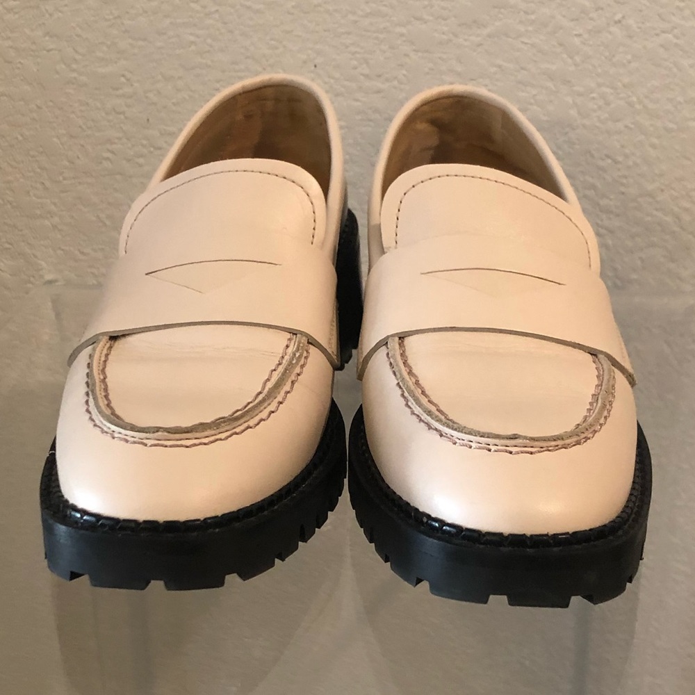 & Other Stories Heeled Leather Platform Loafers - Picture 2 of 12